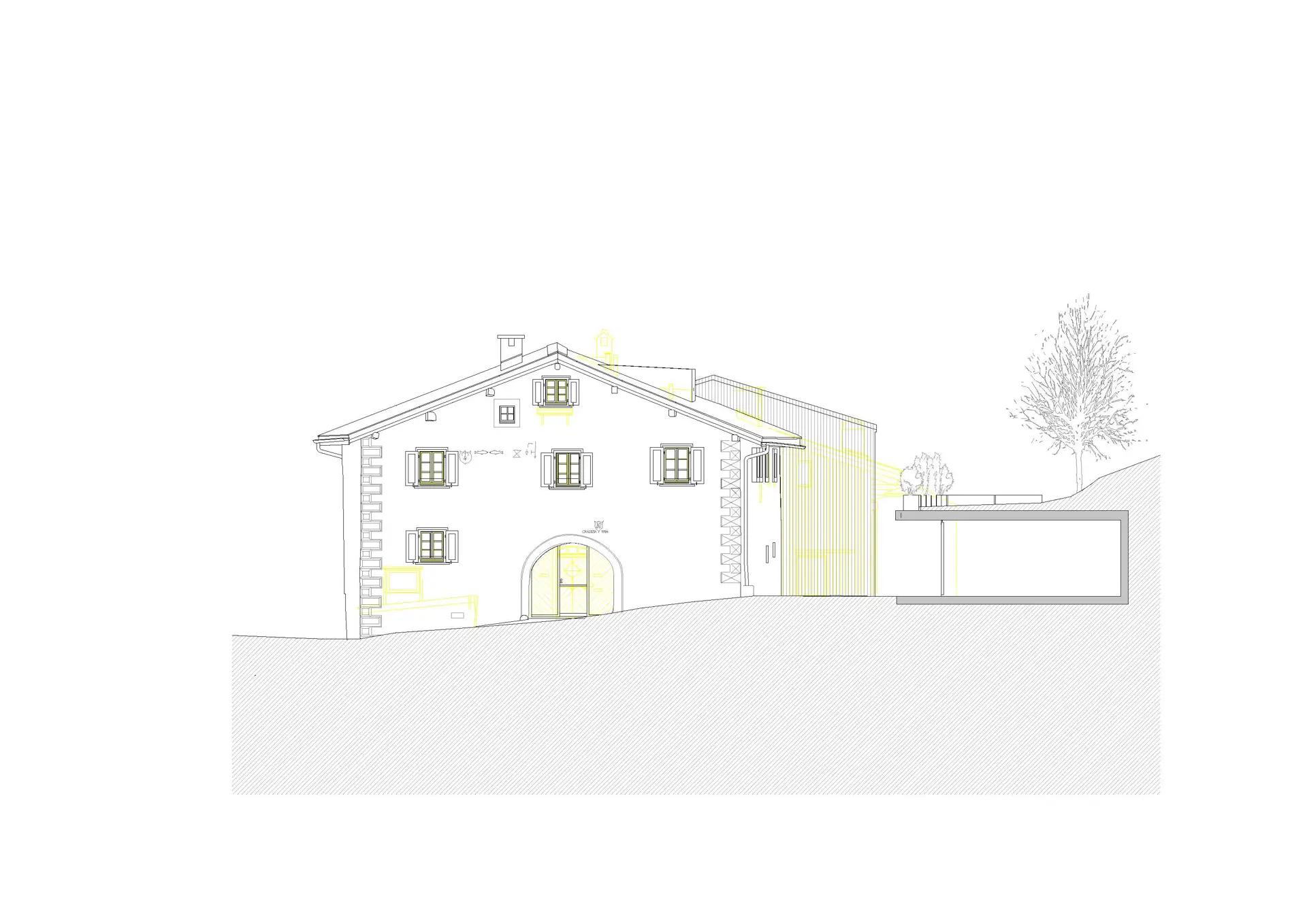45_Sanierung und Umbau Wohnhaus Canossa mit Stall_Via principala Laax_Ansicht Nord